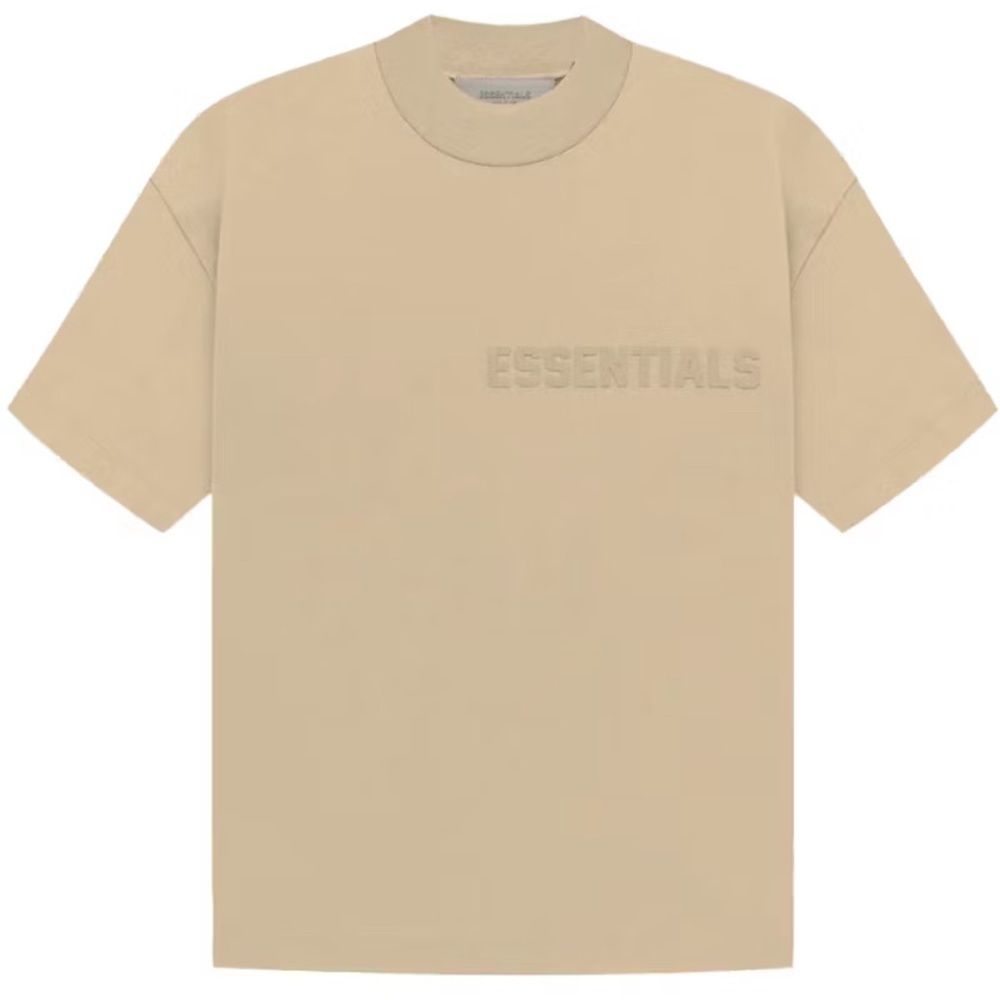Fear of God Essentials Tan Short Sleeve Tee ( OVERSIZED )